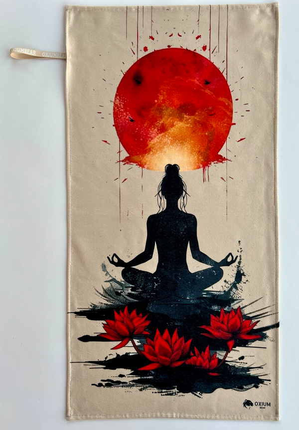 Mikrofiber, Yoga, Pilates, Reformer, Kadın Fitness Spor Havlusu 50x90 Pamuklu Özel Tasarım - LOTUS