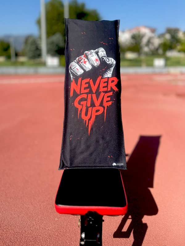 Pamuklu Yeni Nesil Fitness Spor Havlusu - Dijital Baskılı - Hızlı Kuruyan Mikrofiber |NEVER GİVE UP